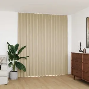 Draperie opacă, bej, 290 x 245 cm, cu cârlige