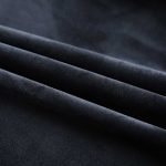Draperii opace, 2 buc., negru, 140×225 cm, catifea, cu cârlige