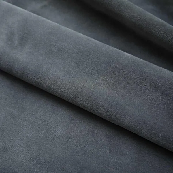 Draperii opace, 2 buc., antracit, 140×175 cm, catifea, cârlige