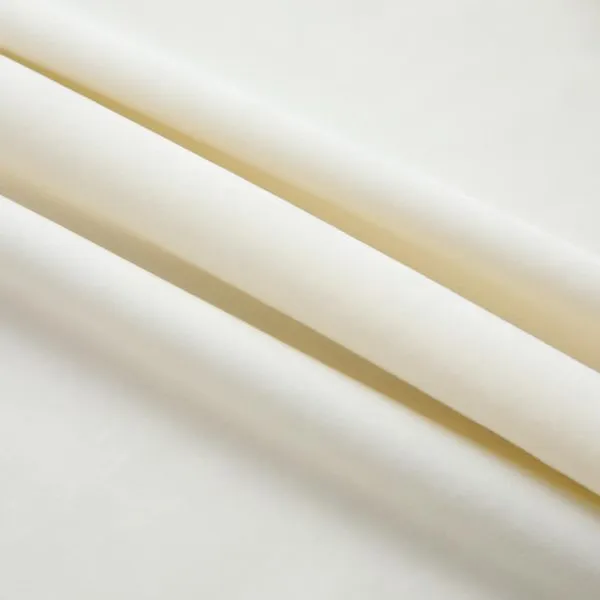 Draperii opace, 2 buc., crem, 140×245 cm, catifea, cu cârlige