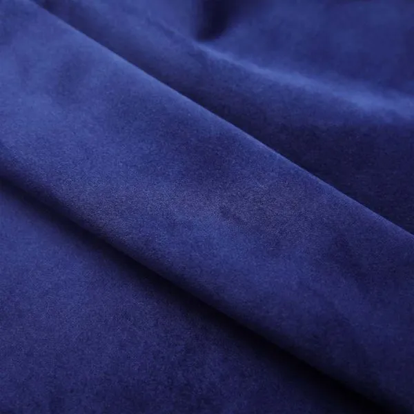 Draperii opace cu inele, 2 buc., albastru, 140×245 cm, catifea