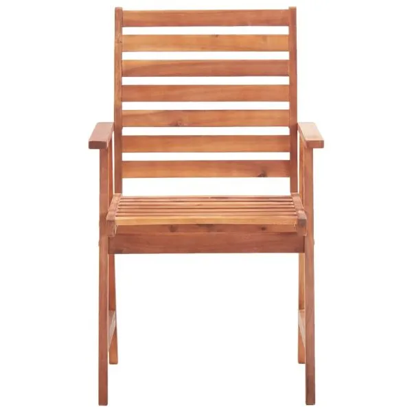 Scaune de exterior, 3 buc., lemn masiv de acacia