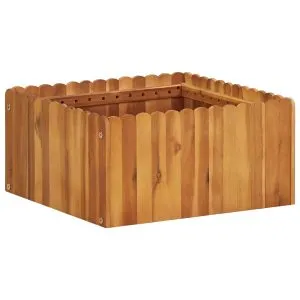 Strat înălțat de grădină, 50 x 50 x 25 cm, lemn masiv de acacia