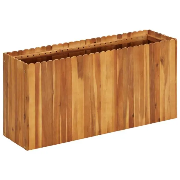Strat înălțat de grădină, 100x30x50 cm, lemn masiv de acacia