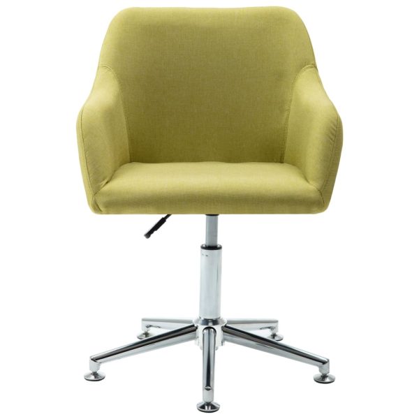 Scaune de bucătărie pivotante, 6 buc., verde, material textil