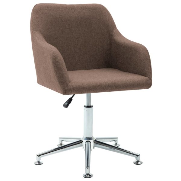 Scaun de birou pivotant, maro, material textil