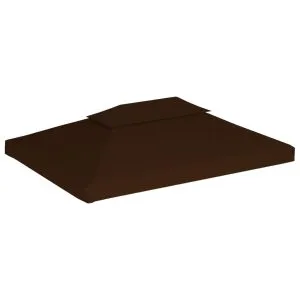 Acoperiș de pavilion, 2 niveluri, maro, 4×3 m, 310 g/m²