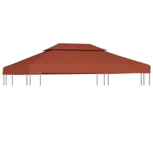 Acoperiș de pavilion, 2 niveluri, cărămiziu, 4×3 m, 310 g/m²