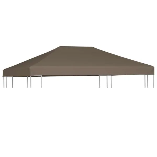 Acoperiș pentru pavilion, 310 g/m², gri taupe, 3 x 4 m
