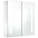 Dulap de baie cu oglindă și LED, 60 x 14 x 62 cm