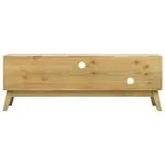 Comodă TV cu model sculptat, maro, 120 x 30 x 42 cm, lemn