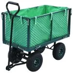 Cărucior manual de grădină, verde, 350 kg