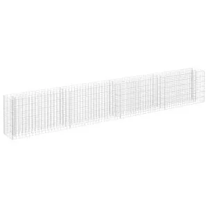 Strat înălțat gabion, 360 x 30 x 60 cm, oțel inoxidabil
