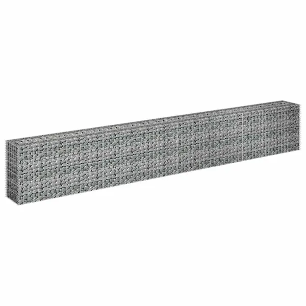 Strat înălțat gabion, 360 x 30 x 60 cm, oțel inoxidabil