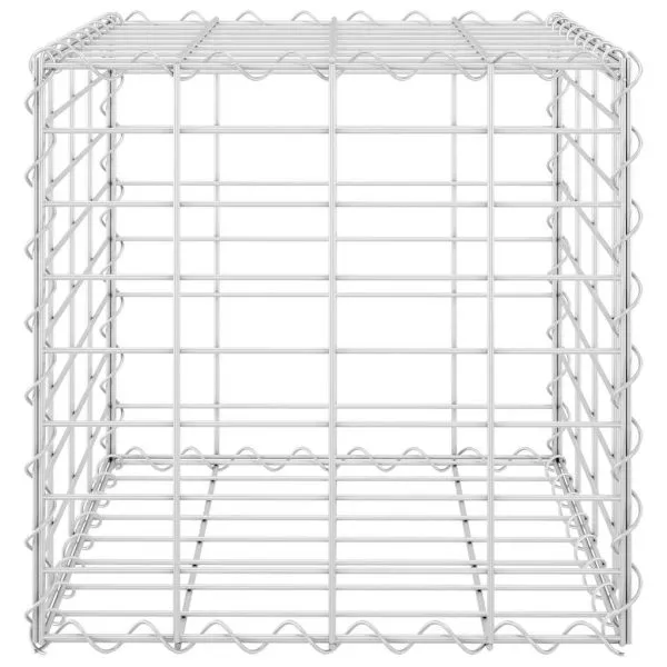 Strat înălțat cub gabion, 40 x 40 x 40 cm, sârmă de oțel