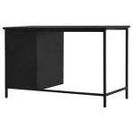 Birou cu sertare, negru, 120 x 55 x 75 cm, oțel, industrial