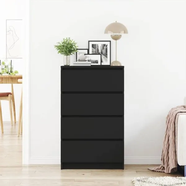 dulap, negru, 60x35x98,5 cm, lemn compozit