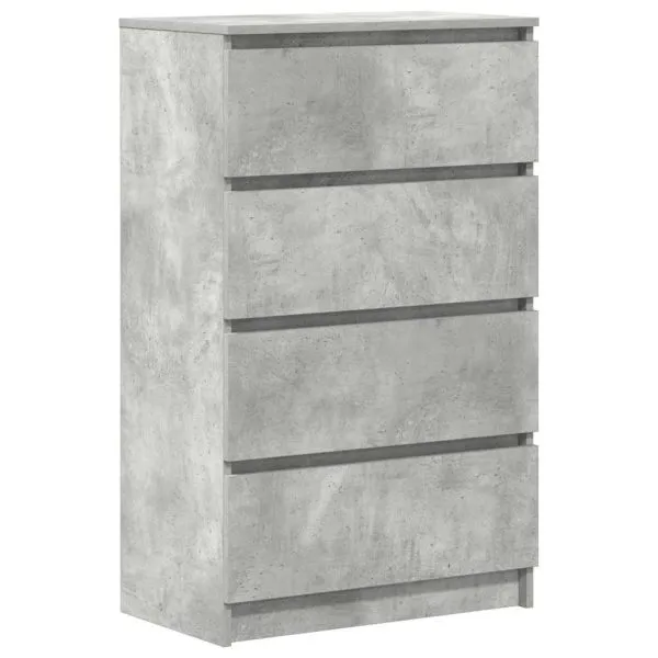 Dulap, gri beton, 60x35x98,5 cm, lemn prelucrat