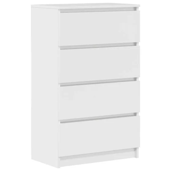 Dulap, alb extralucios, 60x35x98,5 cm, lemn prelucrat