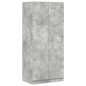 Șifonier, gri beton, 80x52x180 cm, lemn prelucrat