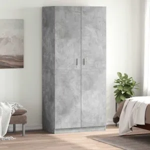Șifonier, gri beton, 90x52x200 cm, lemn prelucrat