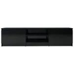 Comodă TV, negru extralucios, 140 x 40 x 35,5 cm, PAL