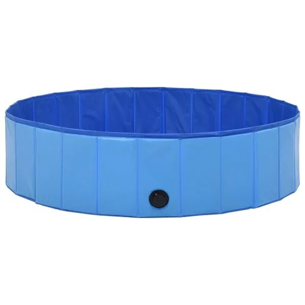 Piscină pentru câini pliabilă, albastru, 120 x 30 cm, PVC