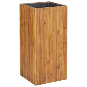 Strat înălțat de grădină, 43,5×43,5×90 cm, lemn masiv de acacia