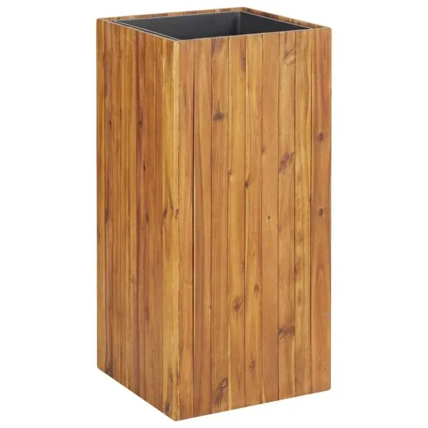 Strat înălțat de grădină, 43,5×43,5×90 cm, lemn masiv de acacia