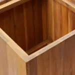 Strat înălțat de grădină, 43,5×43,5×90 cm, lemn masiv de acacia