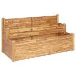 Jardinieră de grădină 2 niveluri 160x75x84 cm lemn masiv acacia