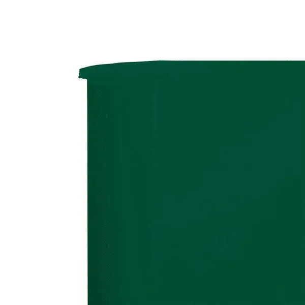 Paravan anti-vânt cu 5 panouri, verde, 600 x 120 cm, textil