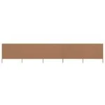 Paravan anti-vânt cu 5 panouri, gri taupe 600×120 cm, textil