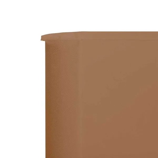 Paravan anti-vânt cu 6 panouri gri taupe 800×120 cm textil