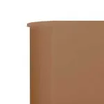 Paravan anti-vânt cu 9 panouri gri taupe, 1200 x 80 cm, textil
