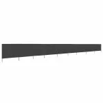 Paravan anti-vânt cu 9 panouri, antracit 1200×120 cm, textil