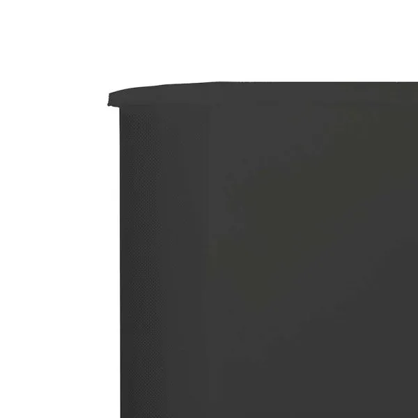 Paravan anti-vânt cu 9 panouri, antracit 1200×120 cm, textil