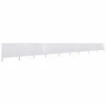 Paravan anti-vânt cu 9 panouri, alb nisipiu 1200×160 cm textil