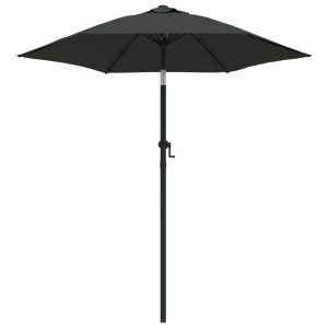 Umbrelă de soare, antracit, 200 x 224 cm, aluminiu