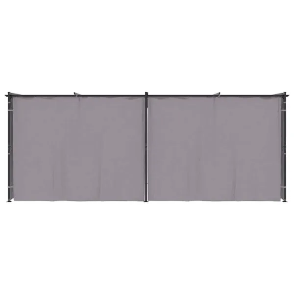 Pavilion cu draperii, antracit, 3 x 6 m, oțel