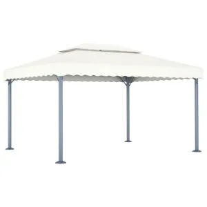 48062 Gazebo 400x300 cm Cream Aluminium