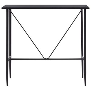 Masă de bar, negru, 120 x 60 x 110 cm, MDF