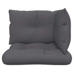 Perne de paleți, 3 buc., antracit, material textil