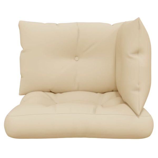 Perne de paleți, 3 buc., bej, material textil
