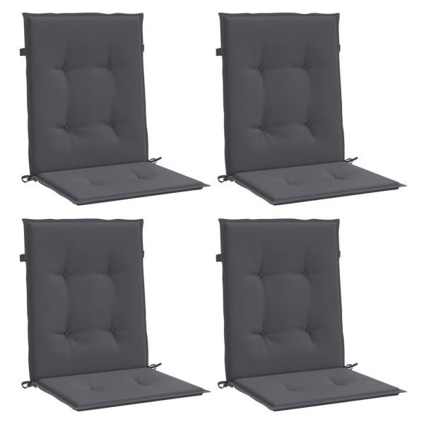 Perne scaun cu spătar mic, 4 buc., antracit, textil oxford