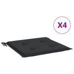 Perne scaune grădină 4 buc. negru 40x40x3 cm țesătură Oxford