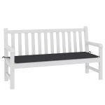 Pernă de bancă de grădină, negru, 150x50x3 cm, textil oxford