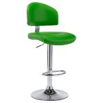 Scaun de bar, verde, piele ecologică
