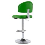 Scaun de bar, verde, piele ecologică