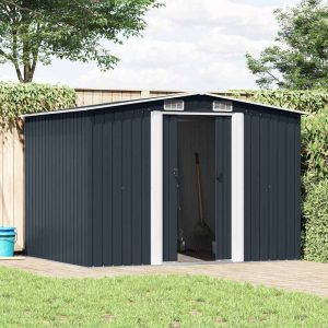 Magazie de grădină, antracit, 257 x 205 x 178 cm, oțel
